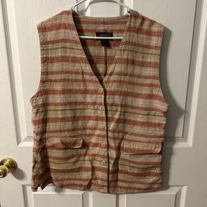 Vintage Eddie Bauer Women’s Linen Vest L